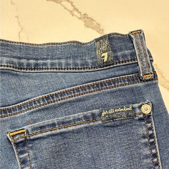 7 For All Mankind | Women’s The High Rise Ankle Skinny Denim Blue Jeans - Picture 13 of 16